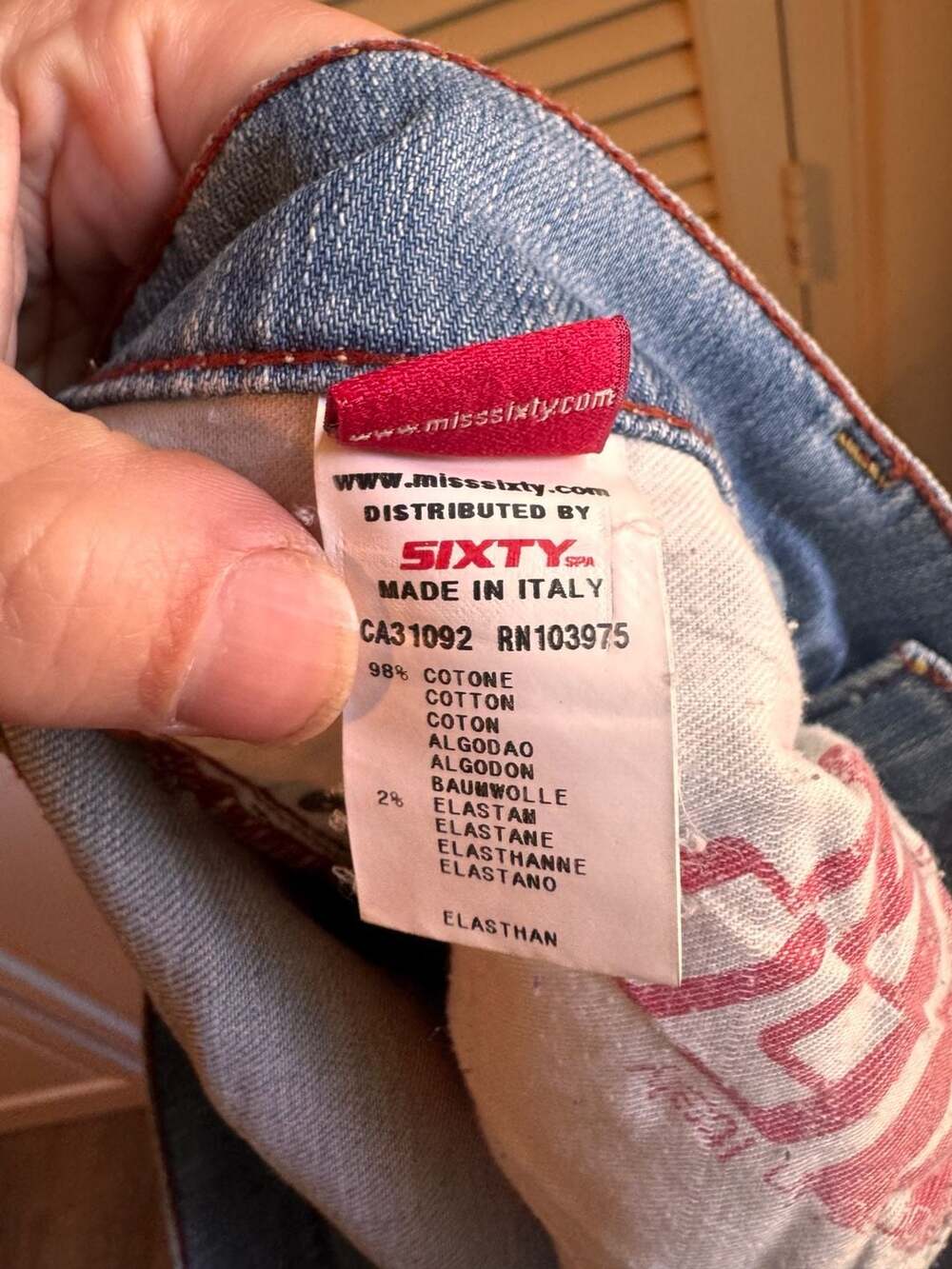 Miss Sixty Vintage Y2K Low Rise Bootcut Light Wash Jeans Size 29 - Picture 5 of 8